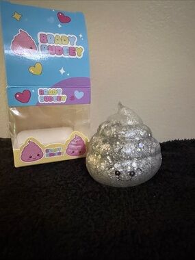 Silver Glitter Poop Squishy feels like Nee Doh